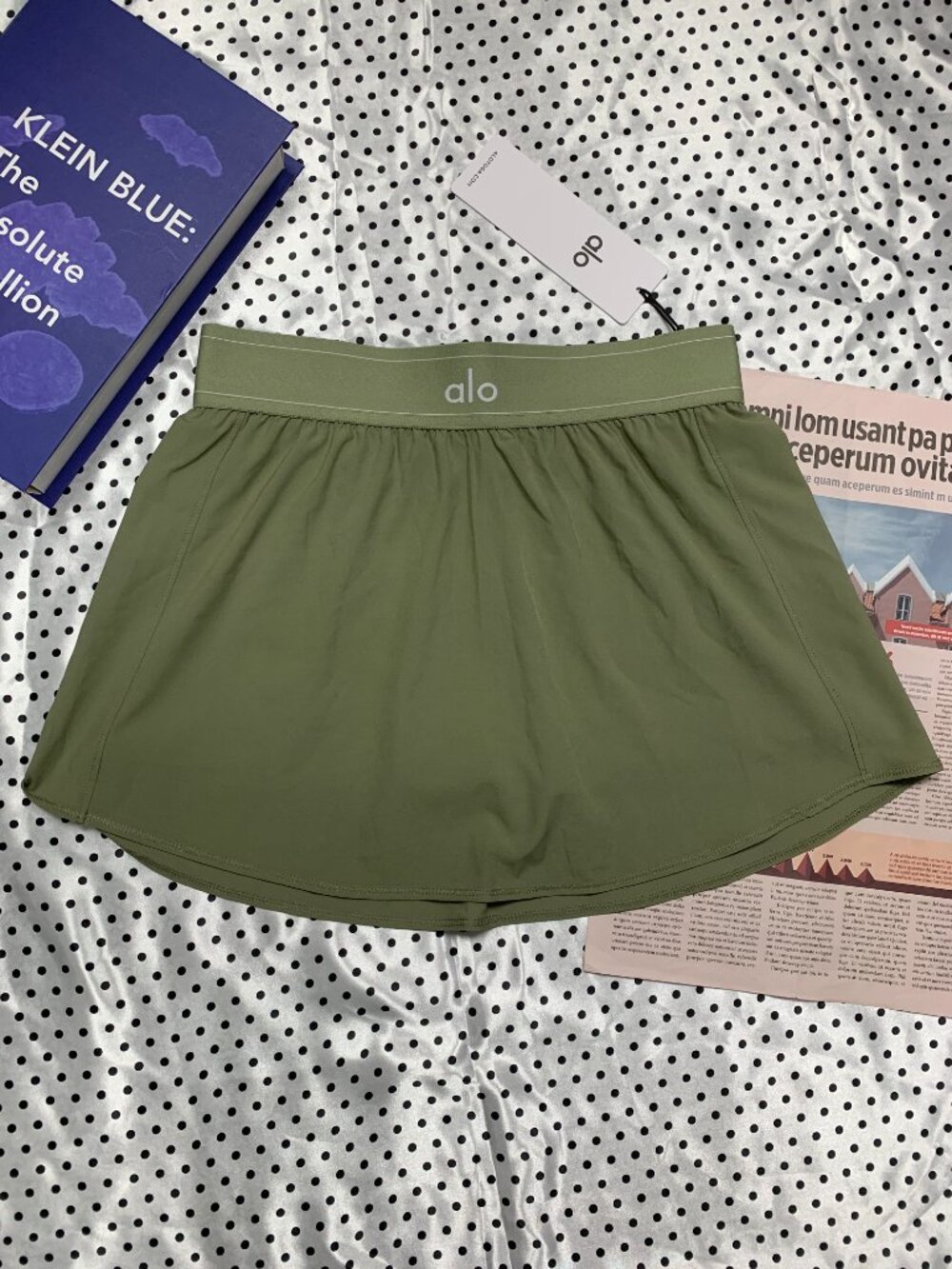 New ALO Yoga Match Point Tennis Mini Skirt Dune Grass🎋XXS/XS